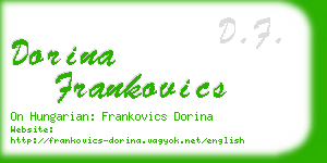 dorina frankovics business card